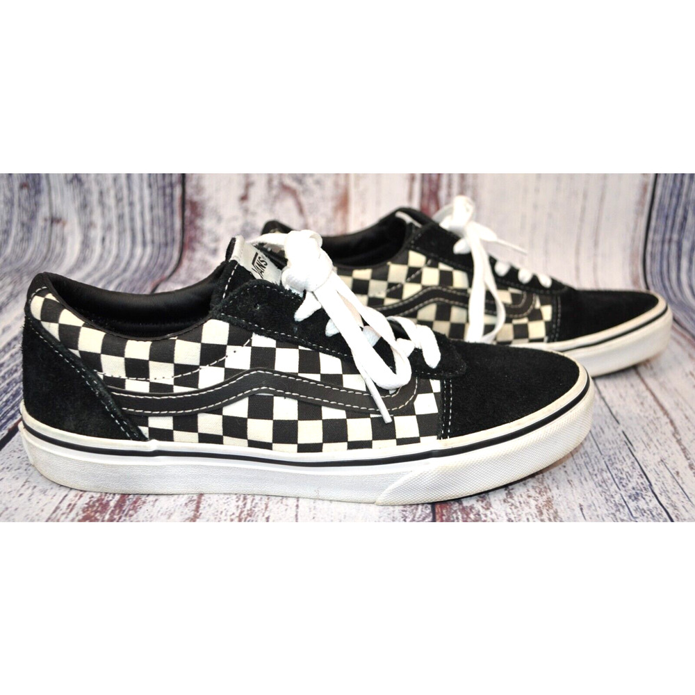 Vans Off The Wall Old Skol Low Shoes Black/White Checker Youth/Men 6.5 Women's 8